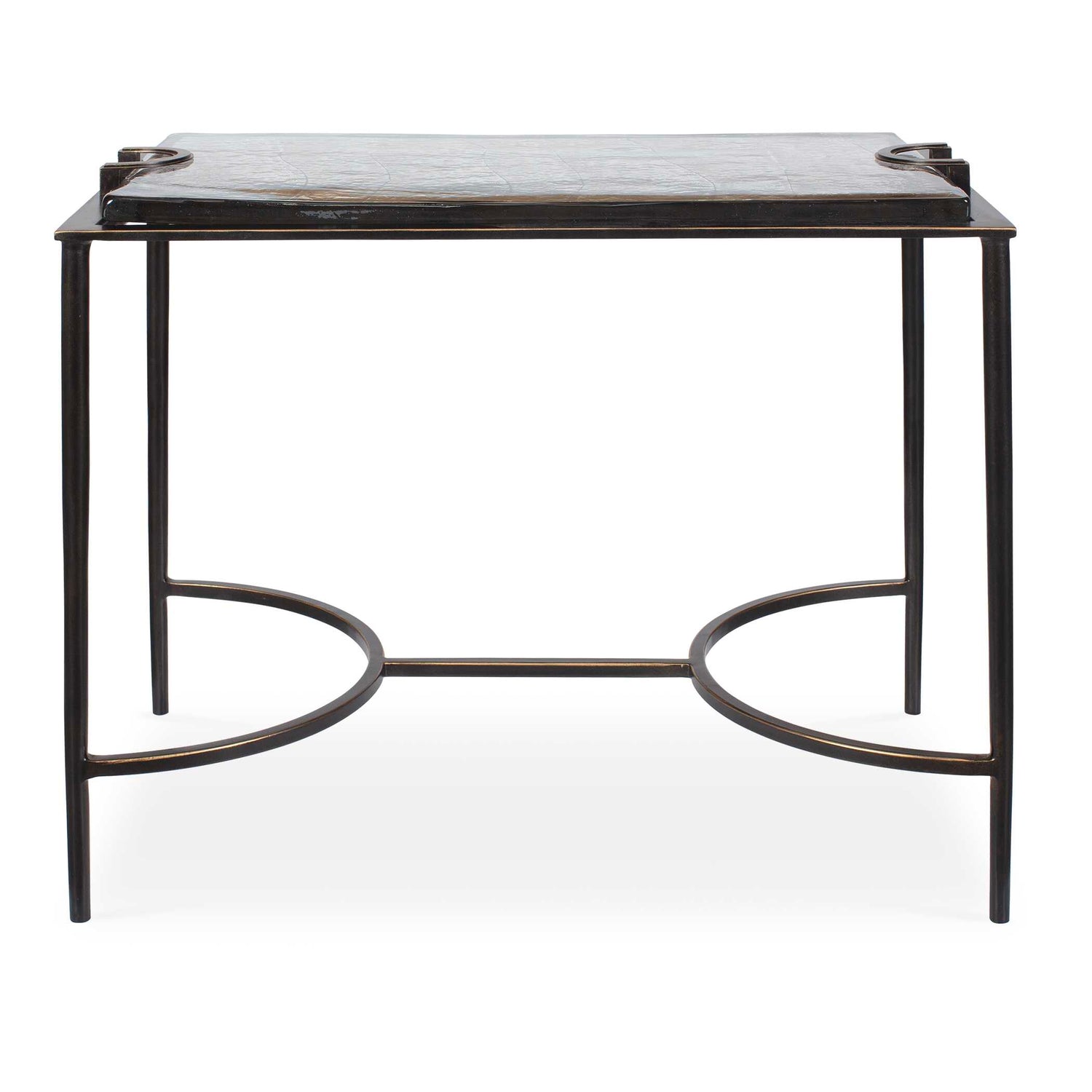 Uttermost Eisen Textured Glass Accent Table