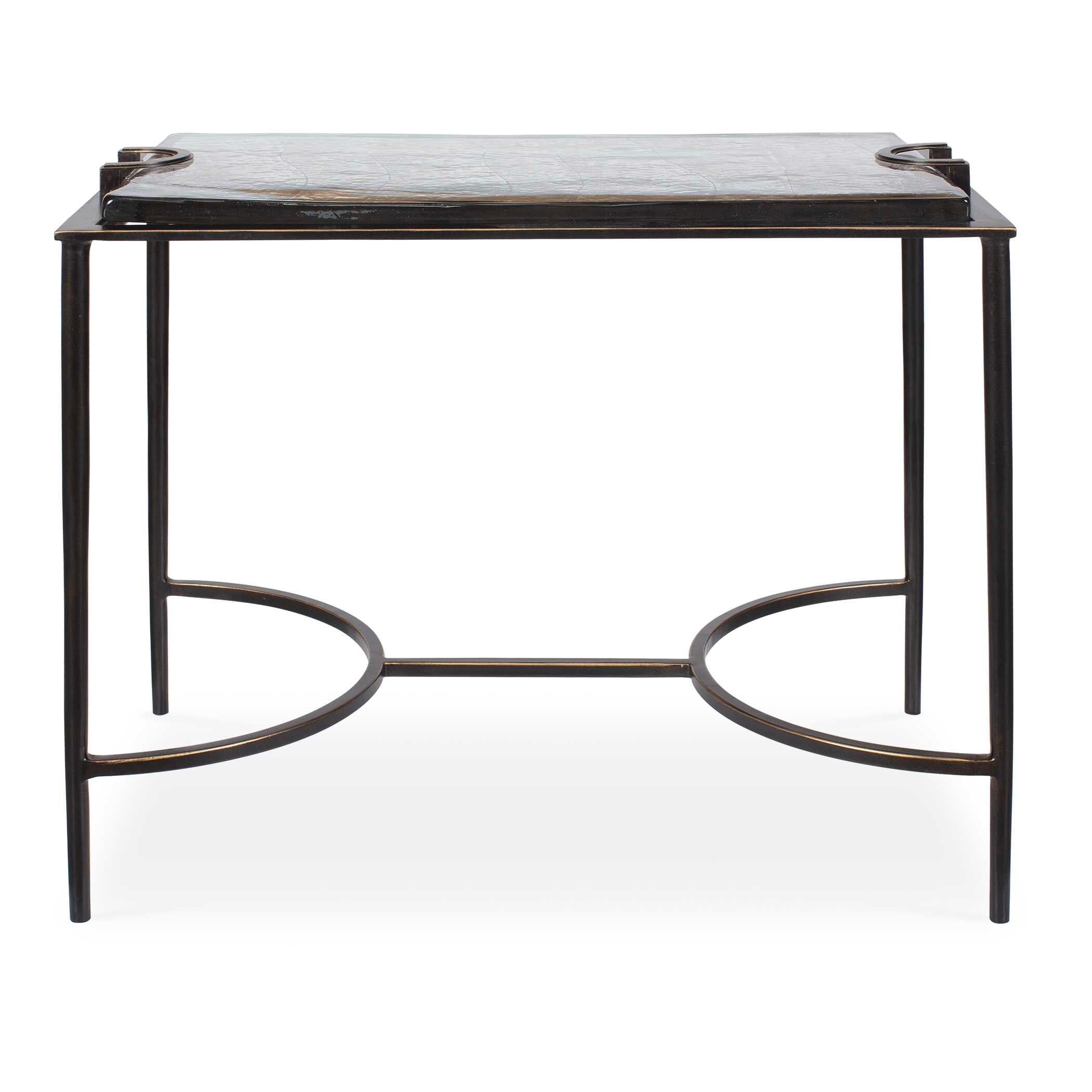 Uttermost Eisen Textured Glass Accent Table