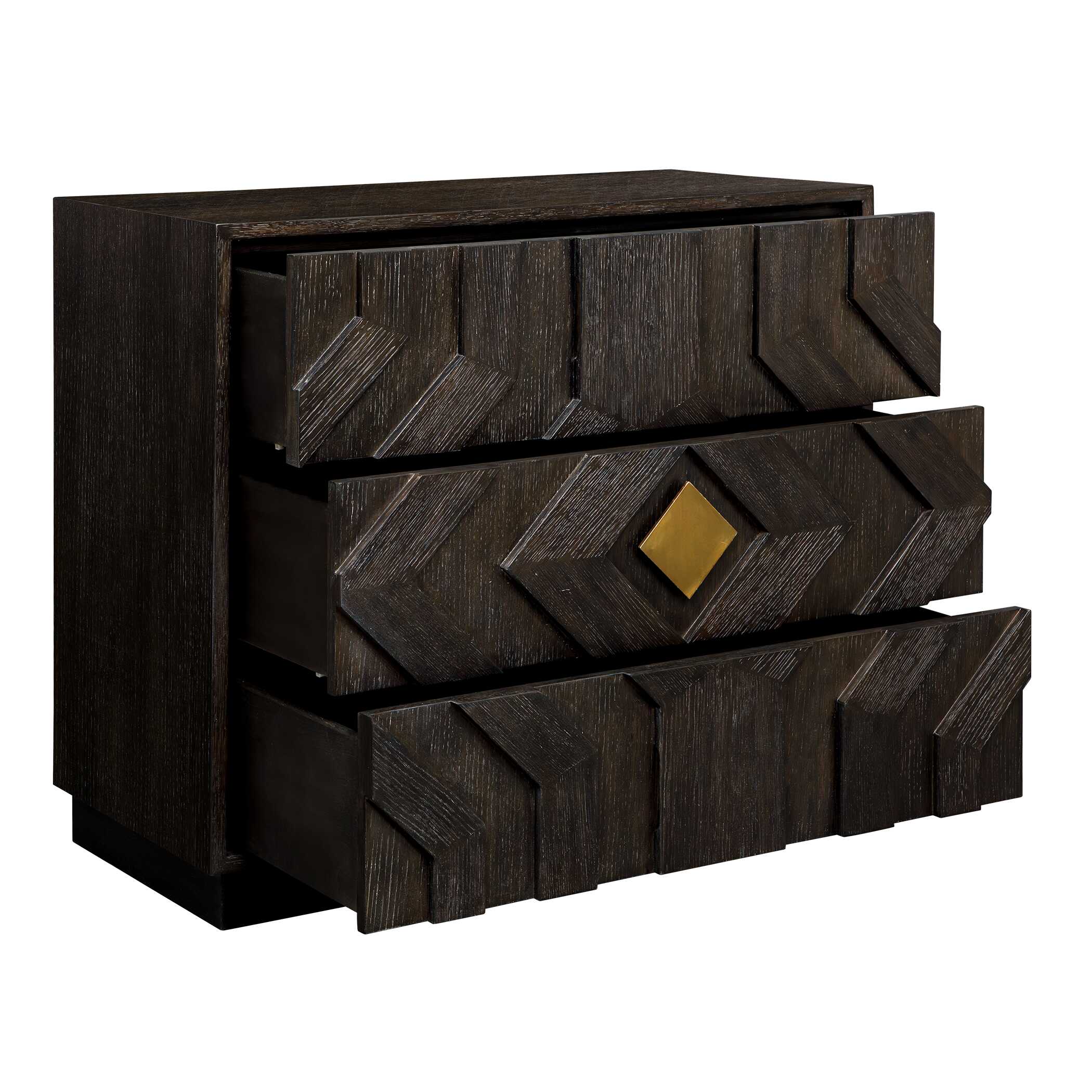 Uttermost Faulkner 3 Drawer Modern Chest