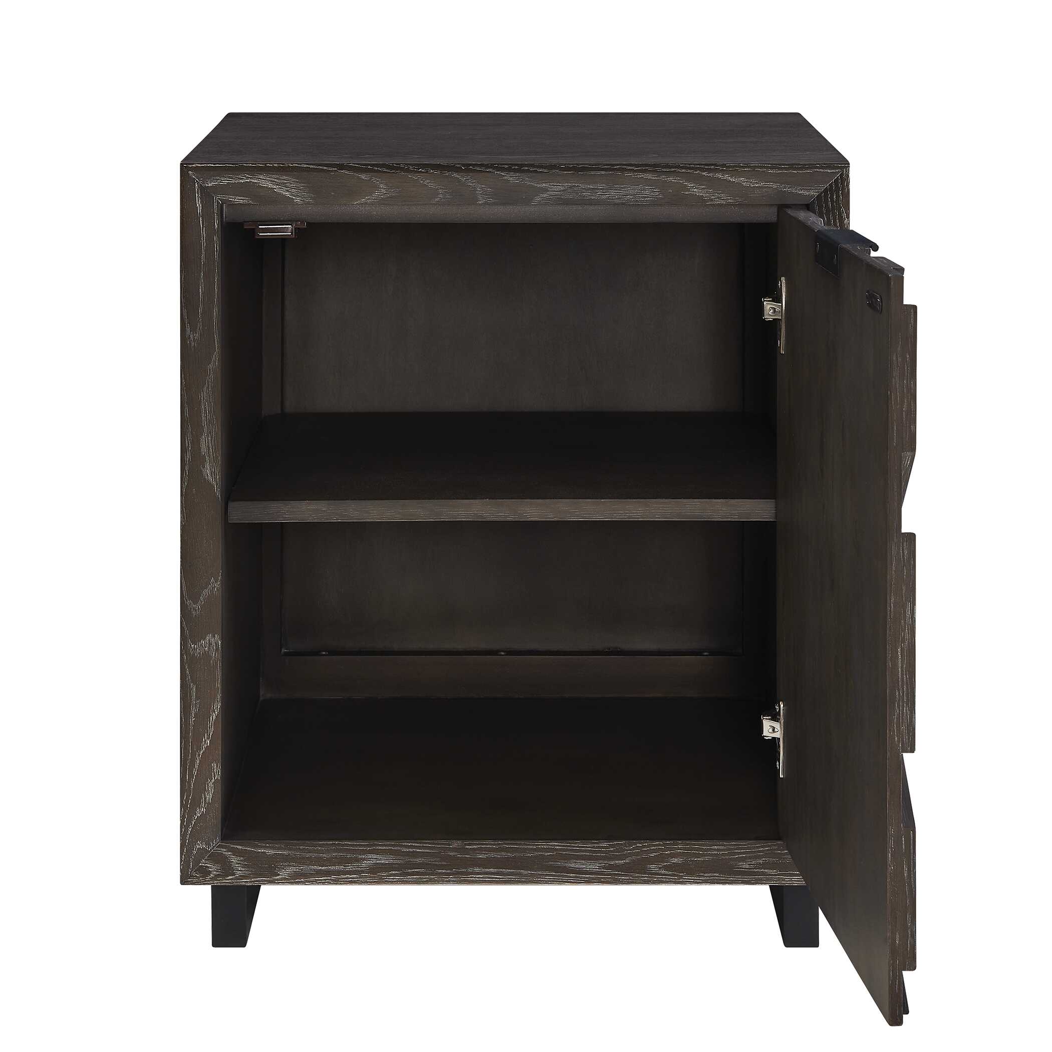 Uttermost Barrett Dark Charcoal Oak Cabinet