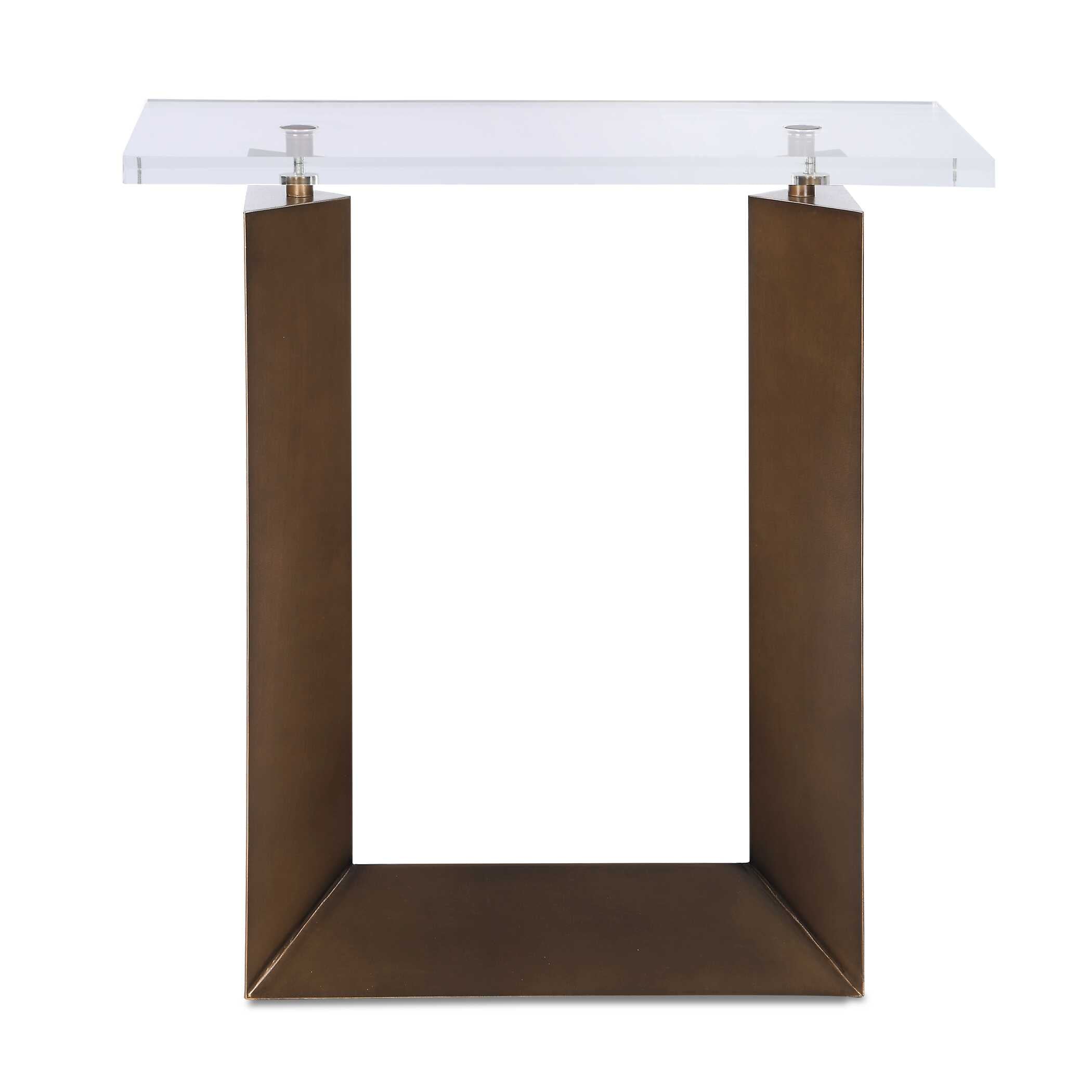 Uttermost McElroy Modern Bronze Side Table
