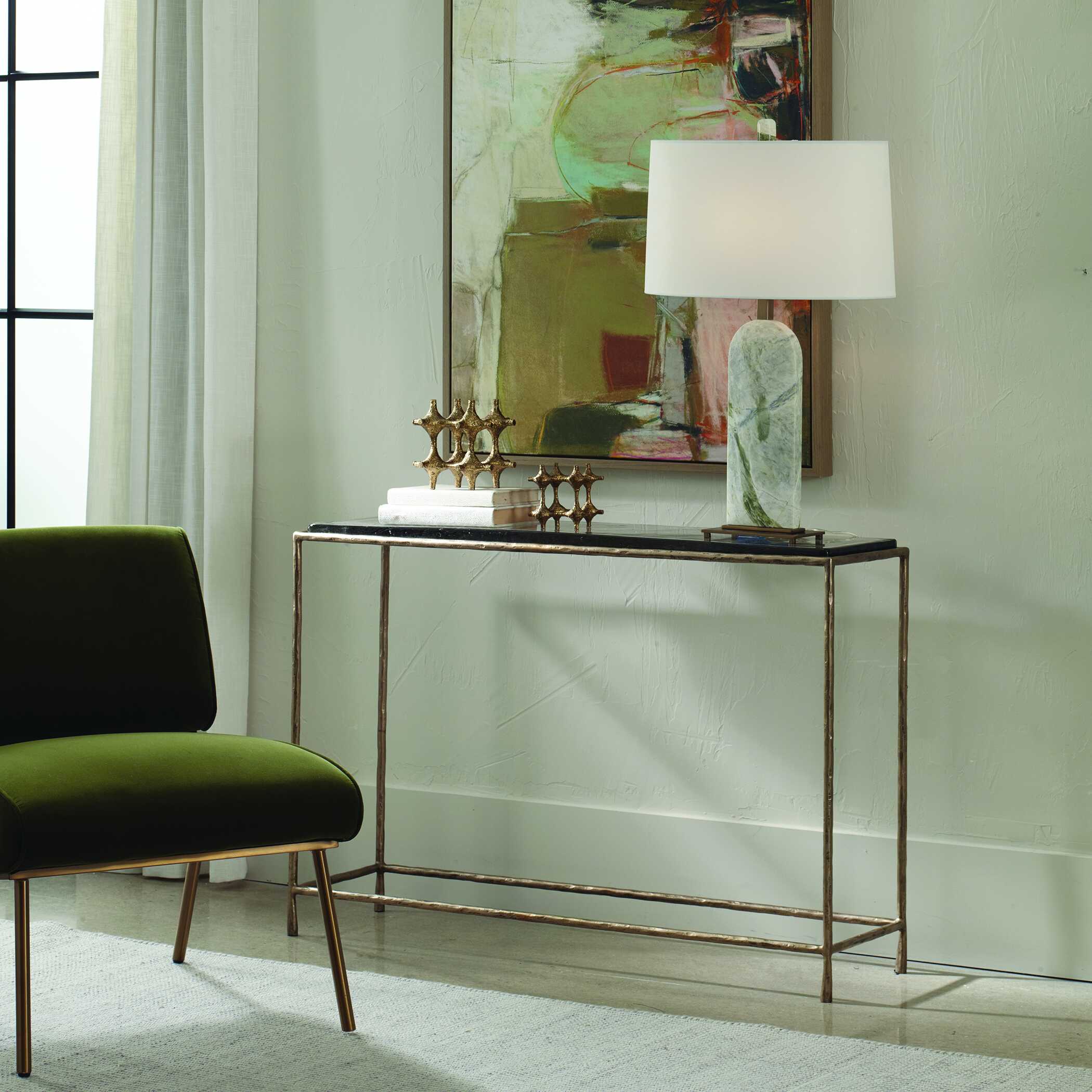 Uttermost Ovard Minimalist Metal Console Table