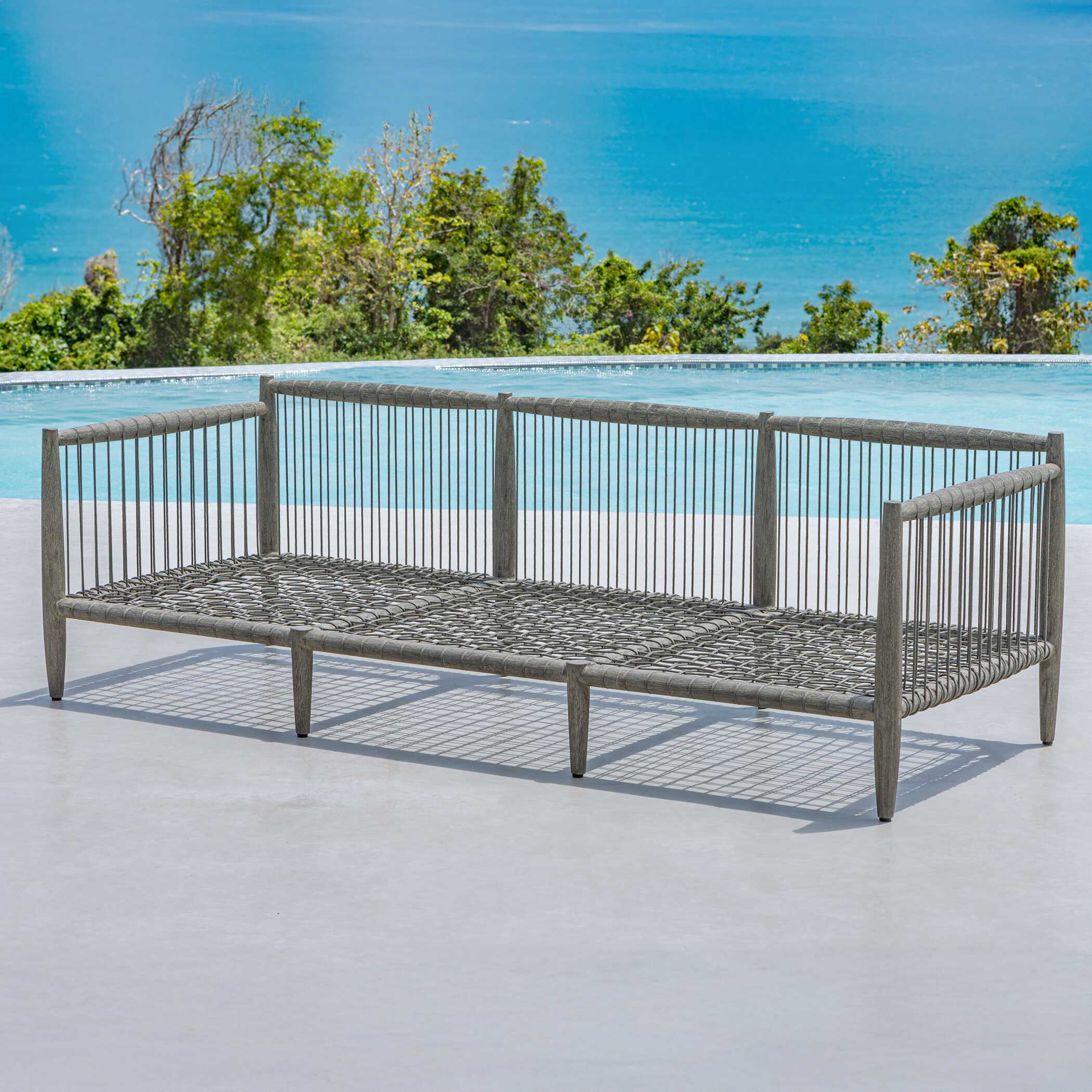 Uttermost Borneo Oyster White Outdoor Sofa