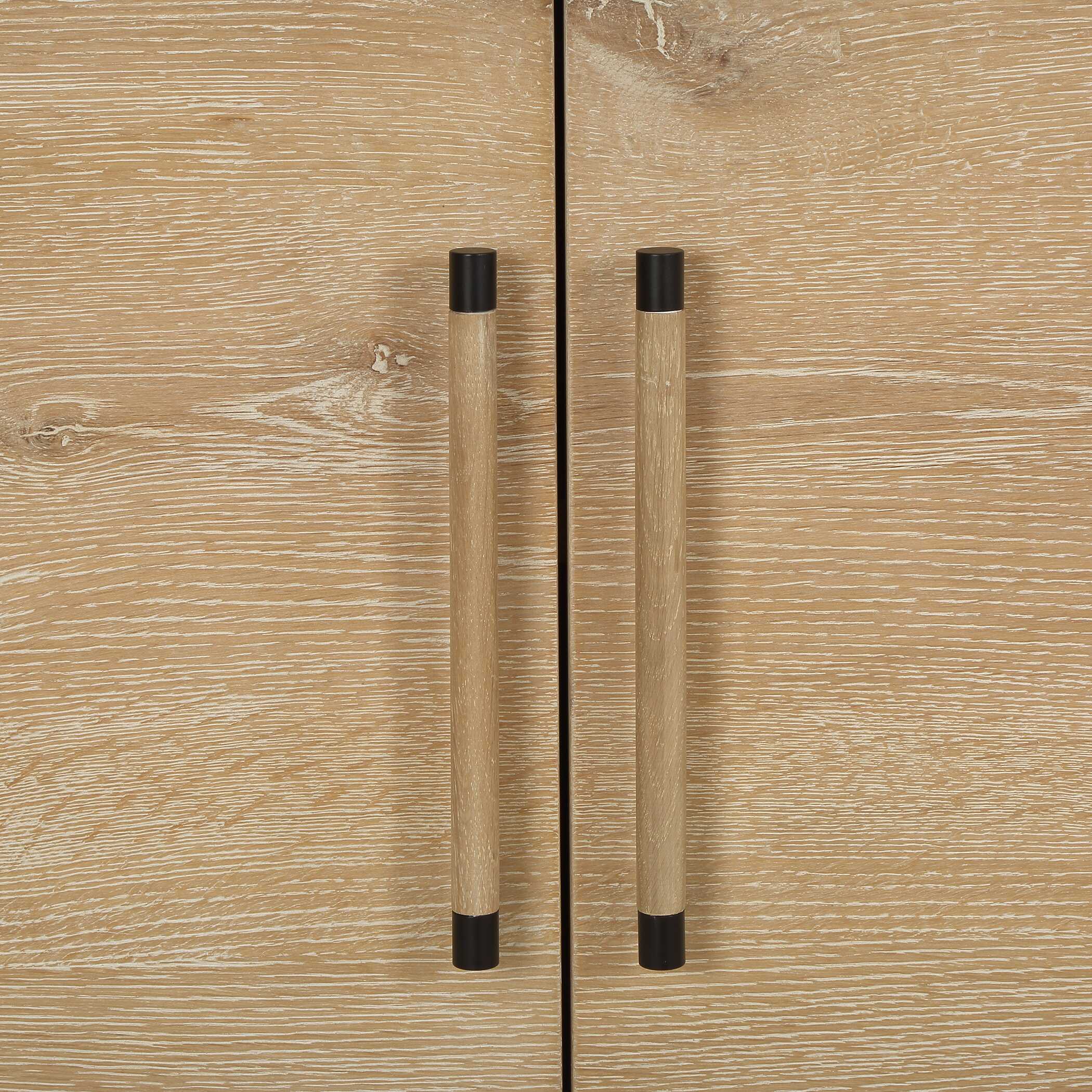 Uttermost Evanston 4 Door Natural Oak Cabinet