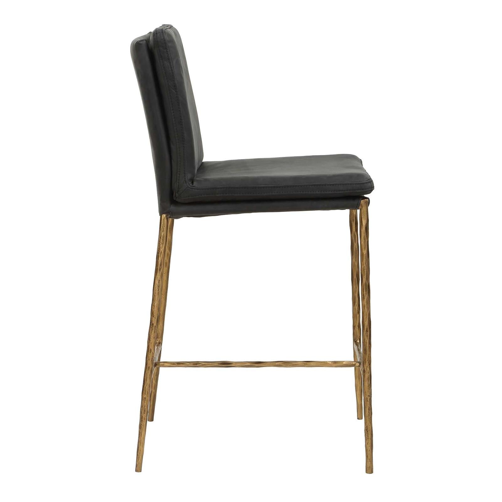 Uttermost Ascend Charcoal Counter Stool
