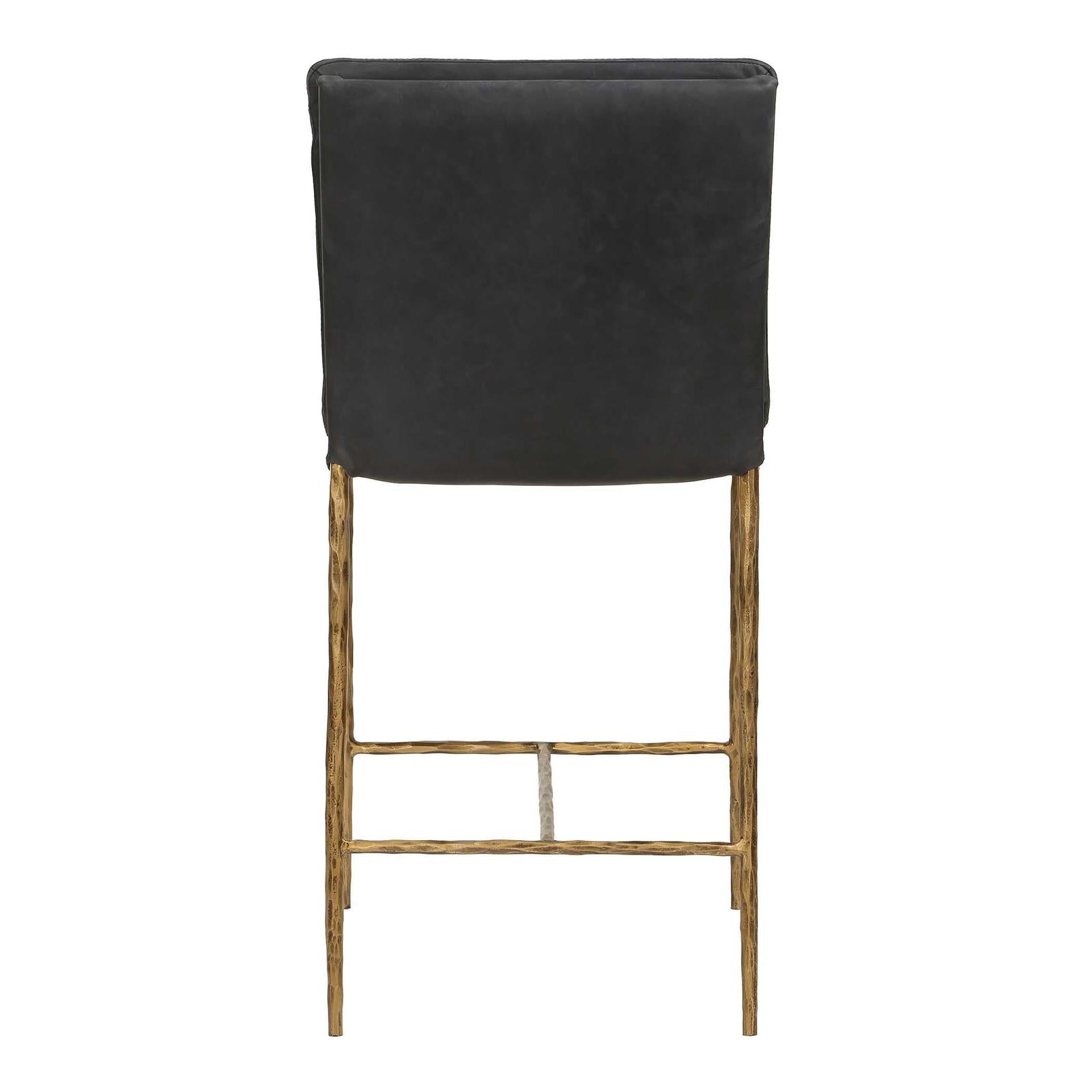 Uttermost Ascend Charcoal Counter Stool