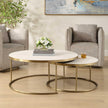 Uttermost Aragon White Nesting Coffee Tables - Set of 2