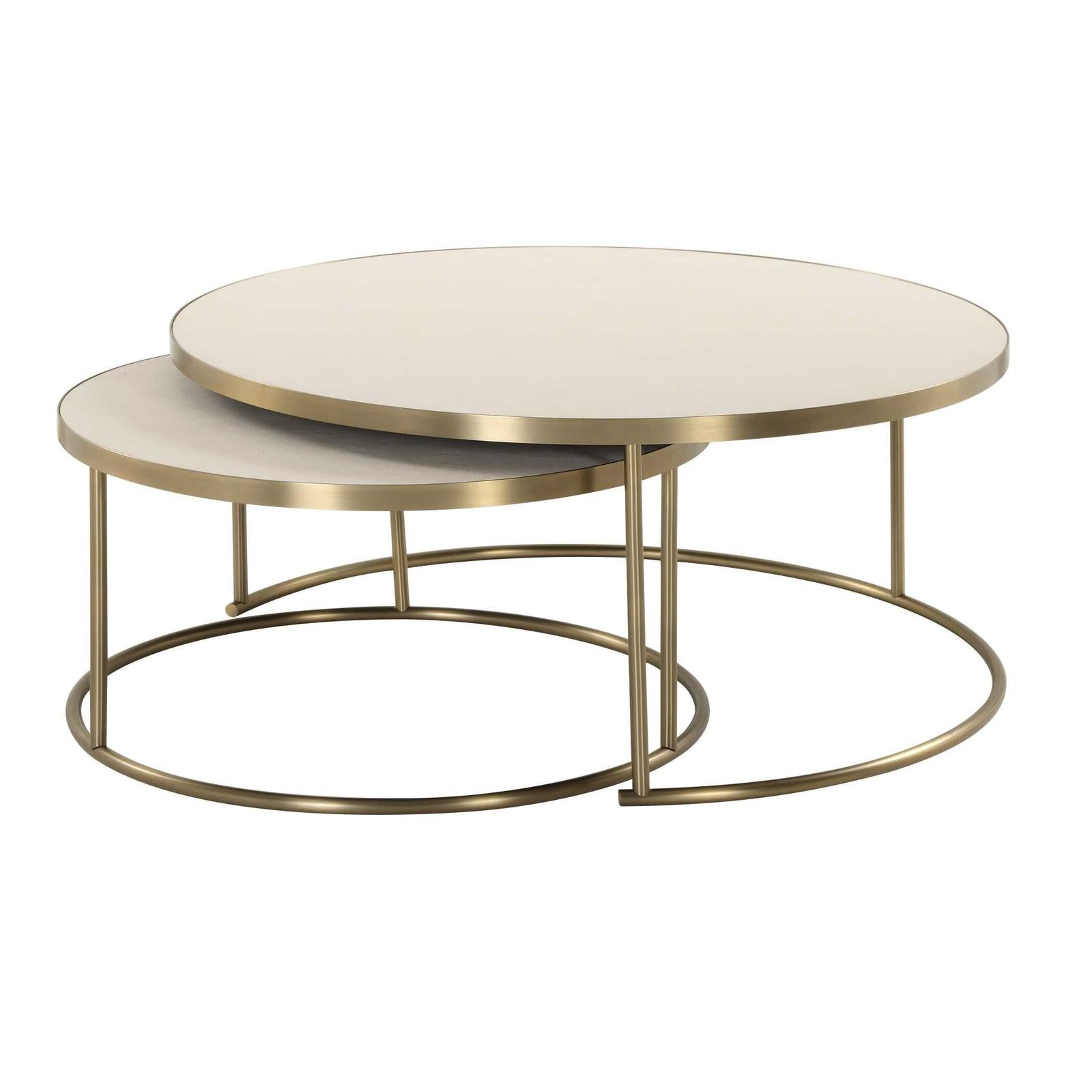 Uttermost Aragon White Nesting Coffee Tables - Set of 2