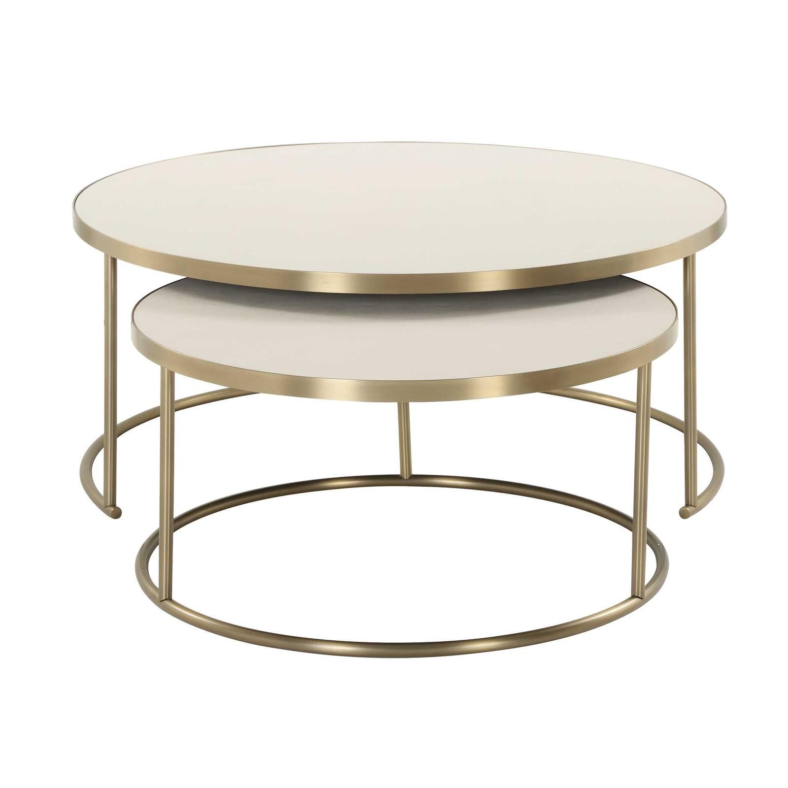 Uttermost Aragon White Nesting Coffee Tables - Set of 2
