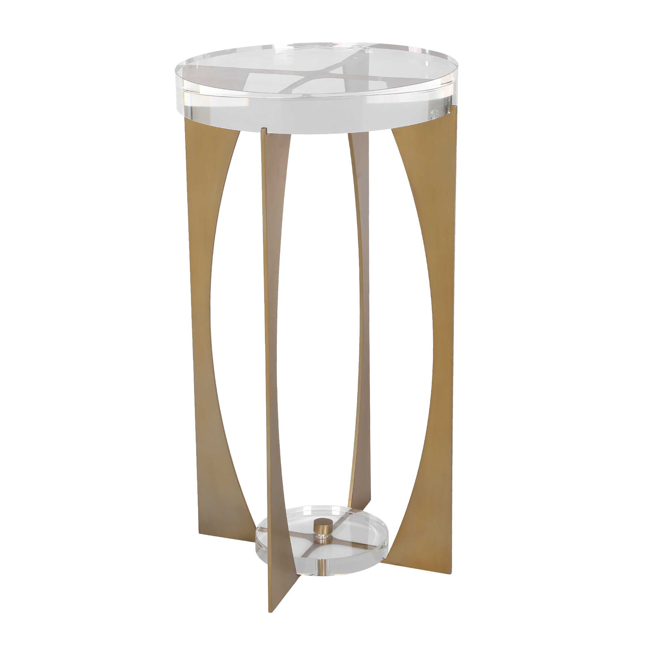 Uttermost Kolkata Brass Accent Table
