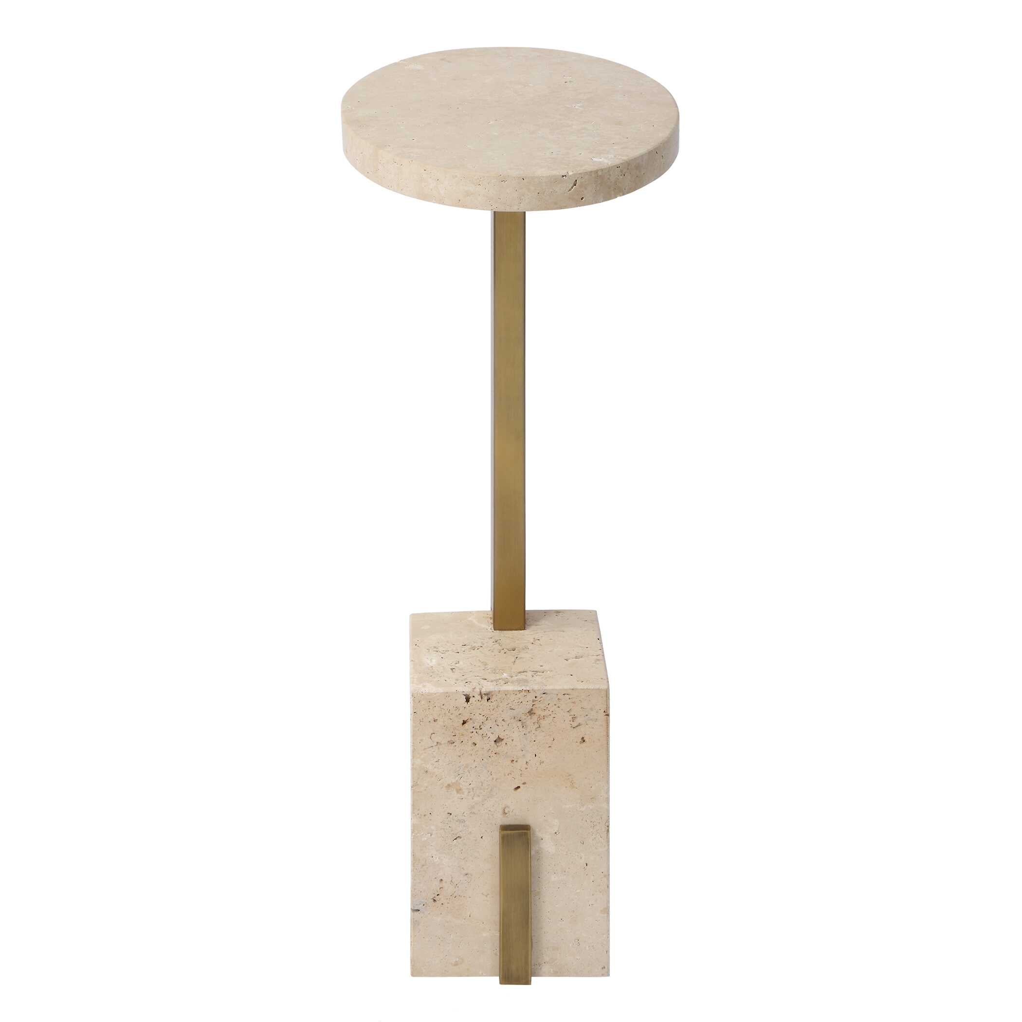 Uttermost Feranno Travertine Accent Table