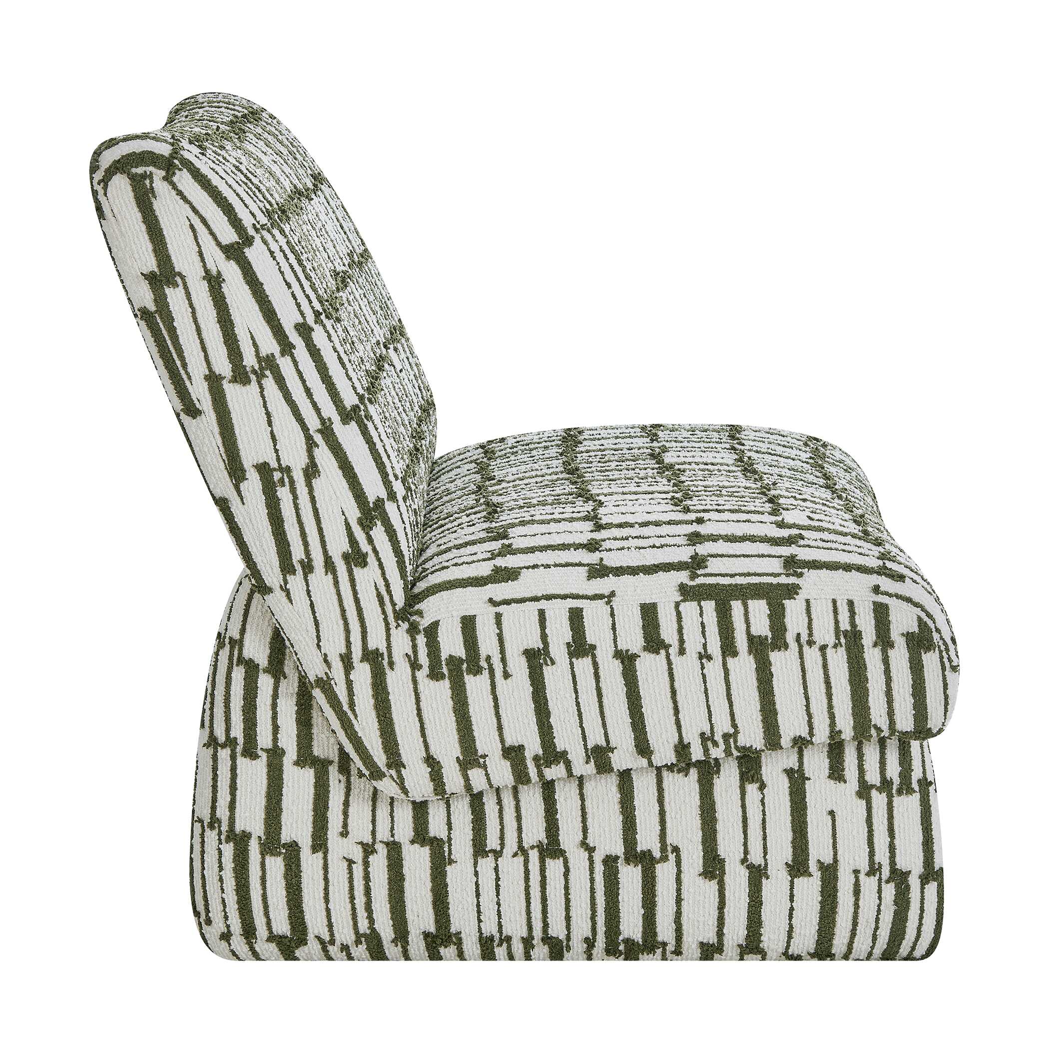 Uttermost Willa Green White Accent Chair