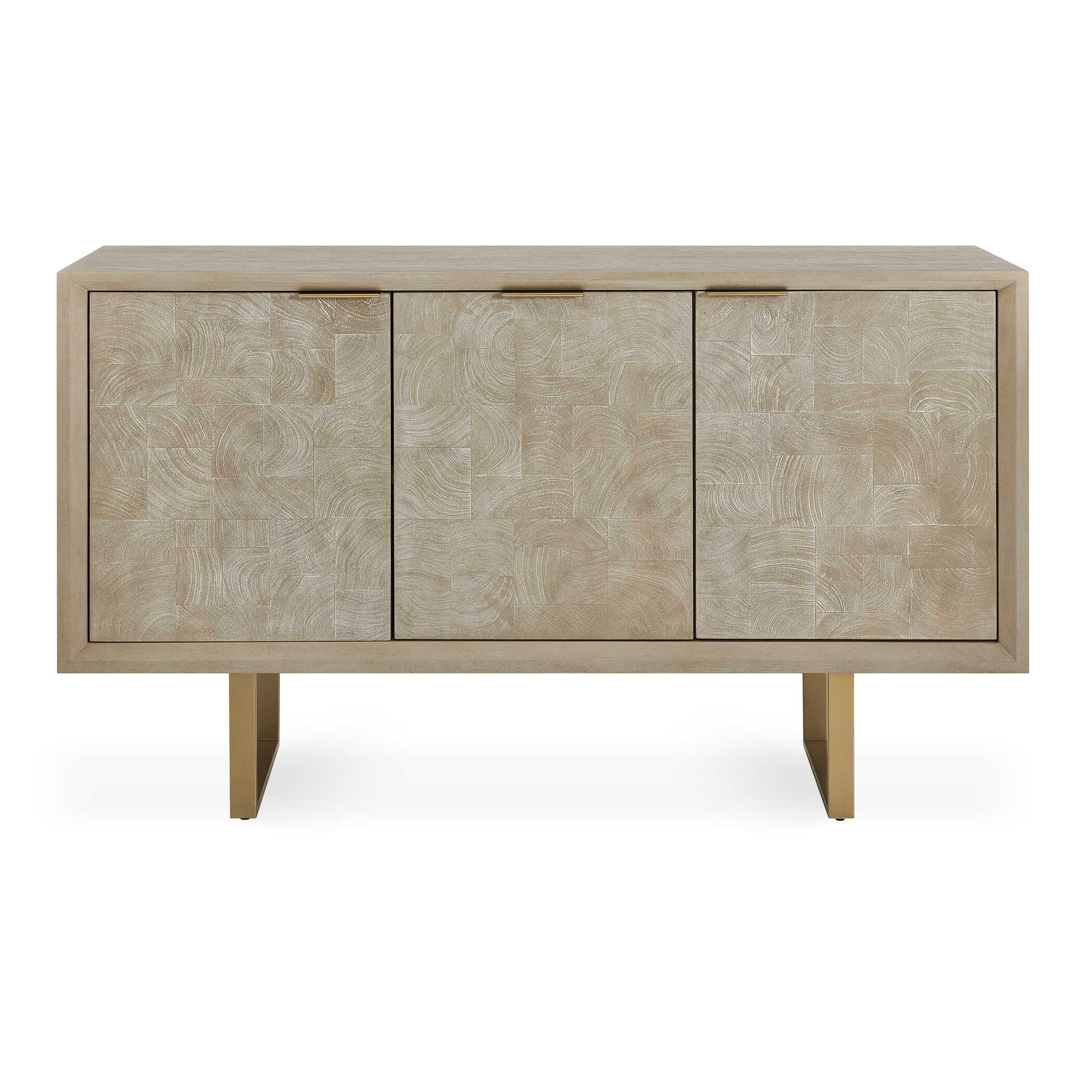 Uttermost Maeva 3 Door Light Wood Cabinet