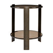 Uttermost Hanson Bronze & Dark Glass Side Table