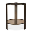Uttermost Hanson Bronze & Dark Glass Side Table