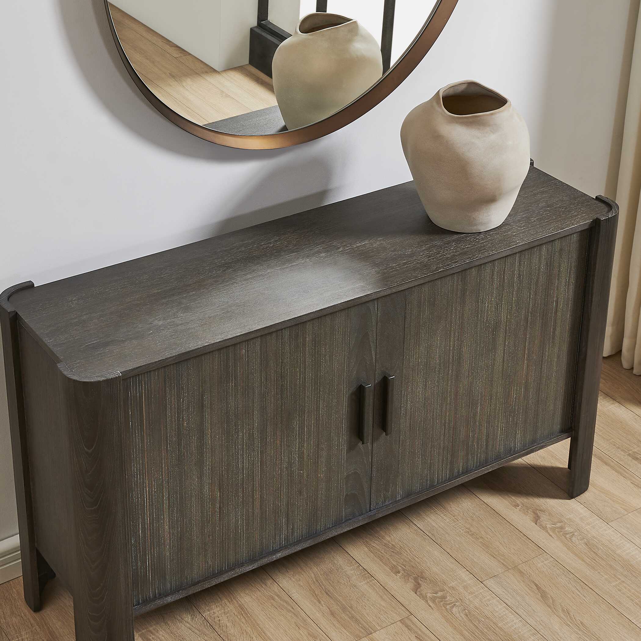 Uttermost Drury 2 Door Dark Gray Cabinet