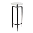 Uttermost Tobias White Marble Slab Drink Table