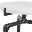 Uttermost Tobias White Marble Slab Drink Table