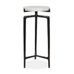 Uttermost Tobias White Marble Slab Drink Table