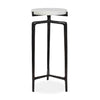 Uttermost Tobias White Marble Slab Drink Table