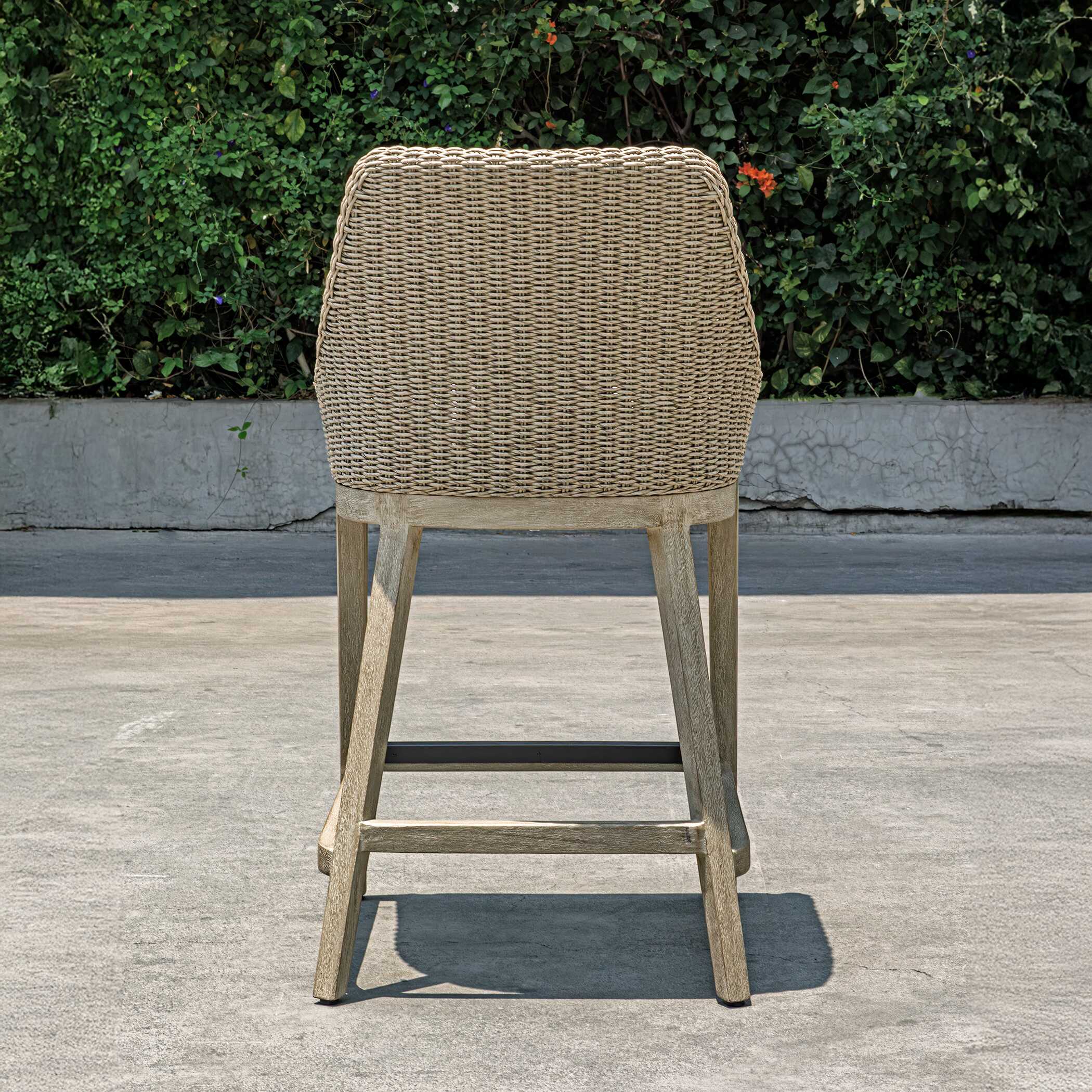 Uttermost Paloma Outdoor Wicker Counter Stool