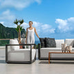 Uttermost Remsen Black/Oyster Outdoor Lounge Chair