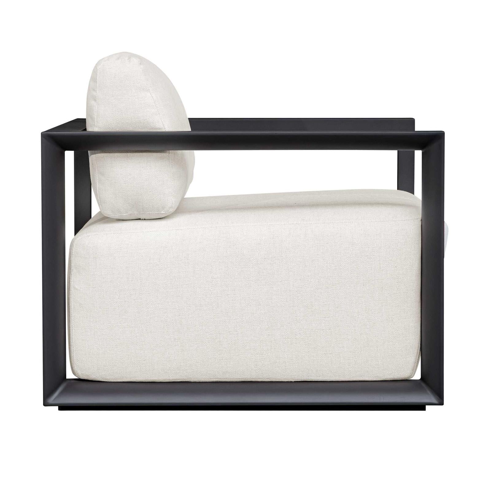 Uttermost Remsen Black/Oyster Outdoor Lounge Chair