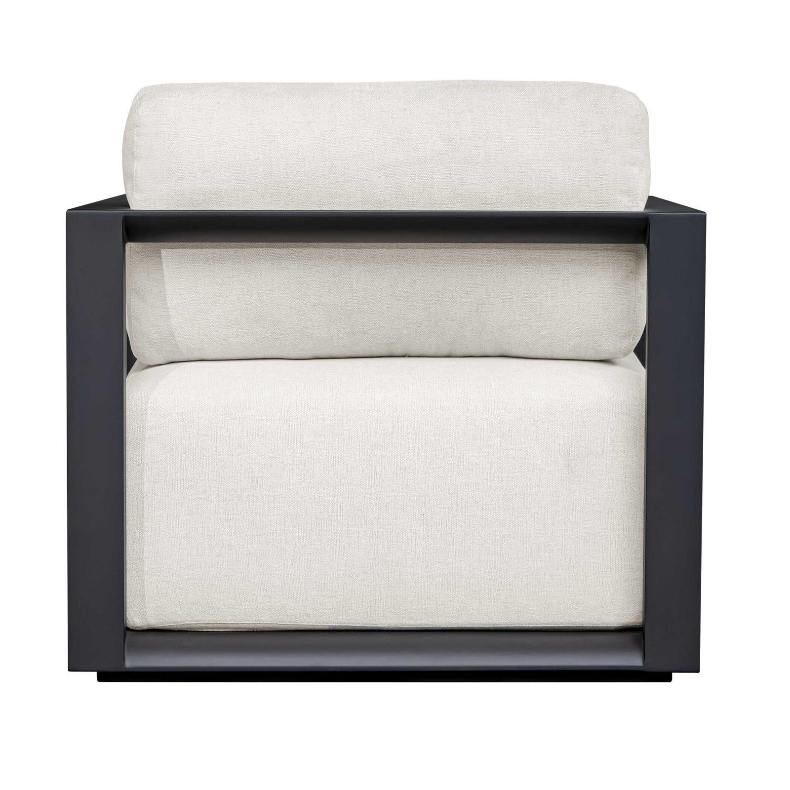 Uttermost Remsen Black/Oyster Outdoor Lounge Chair