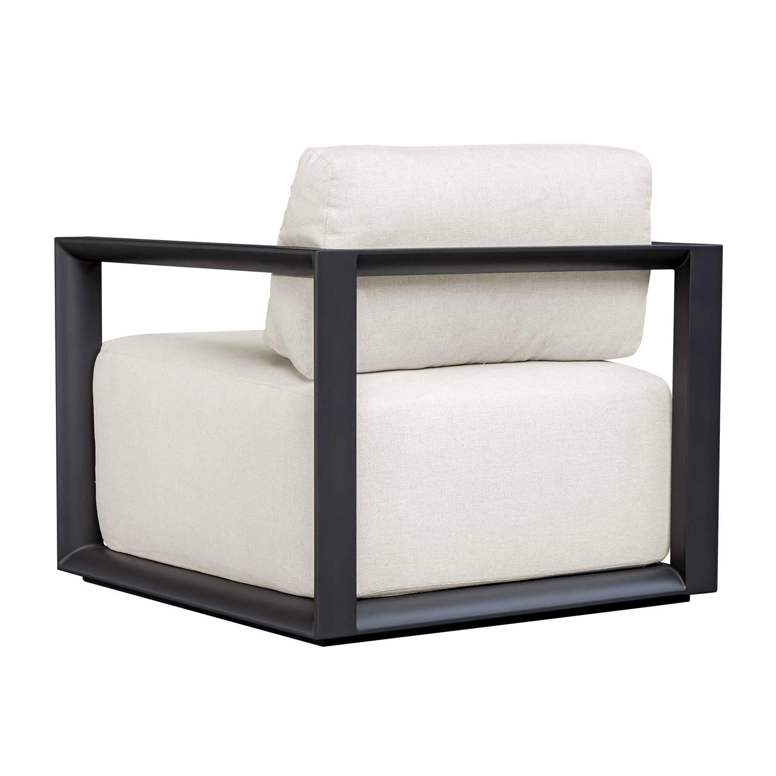 Uttermost Remsen Black/Oyster Outdoor Lounge Chair