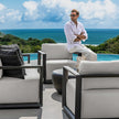 Uttermost Remsen Black/Oyster Outdoor Lounge Chair