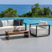 Uttermost Remsen Black/Oyster Outdoor Lounge Chair