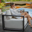 Uttermost Remsen Black/Oyster Outdoor Lounge Chair