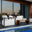 Uttermost Remsen Black/Oyster Outdoor Lounge Chair