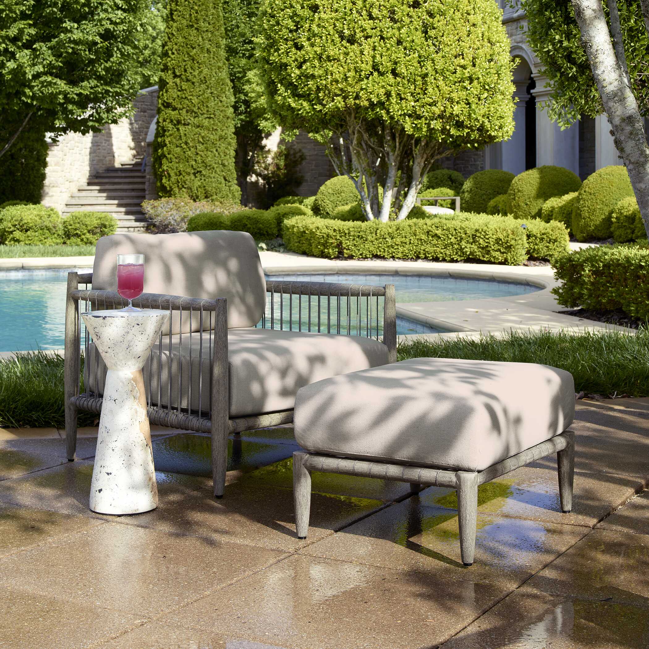 Uttermost Borneo Outdoor Ottoman