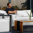 Uttermost Remsen Outdoor Black/Oyster Sofa