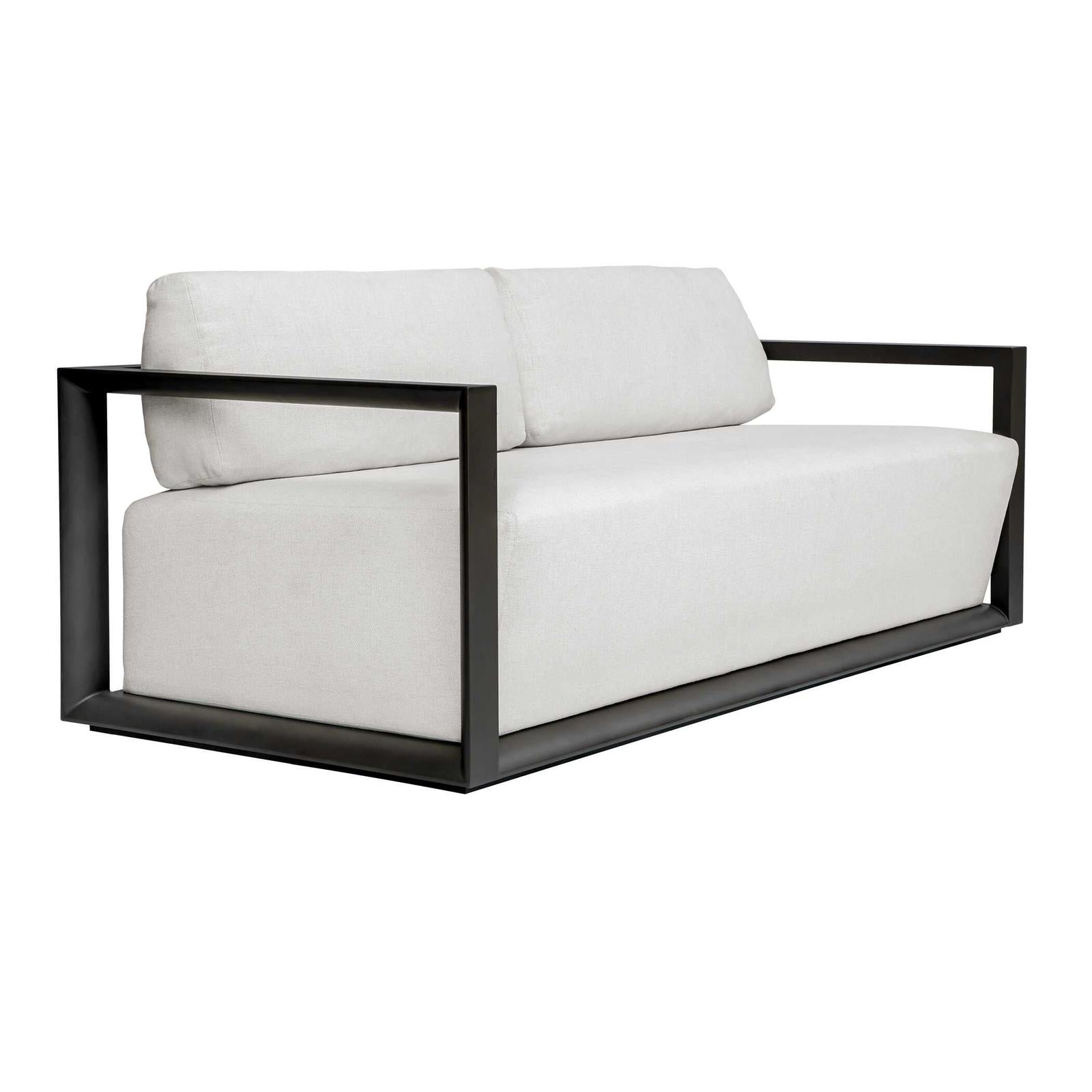 Uttermost Remsen Outdoor Black/Oyster Sofa