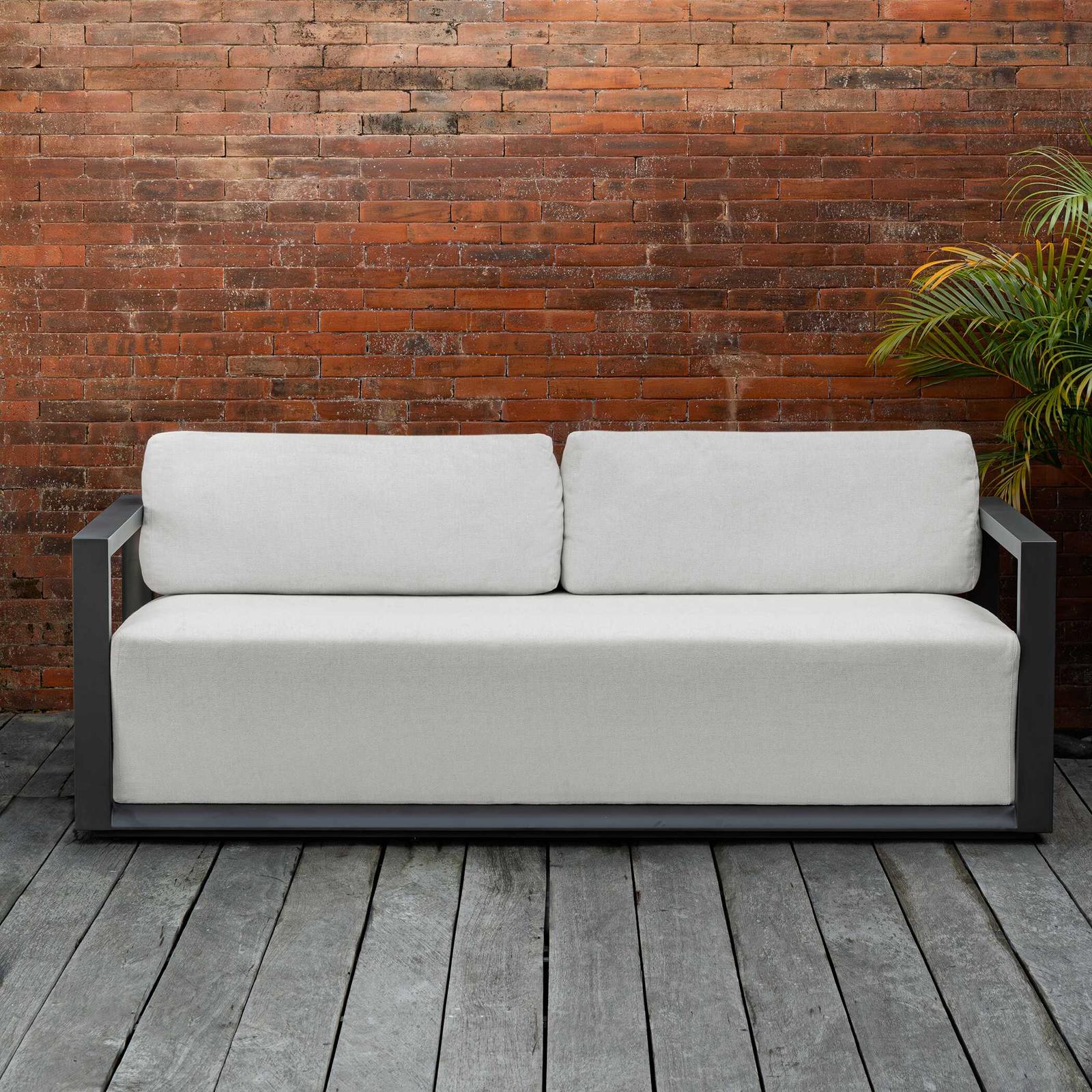 Uttermost Remsen Outdoor Black/Oyster Sofa