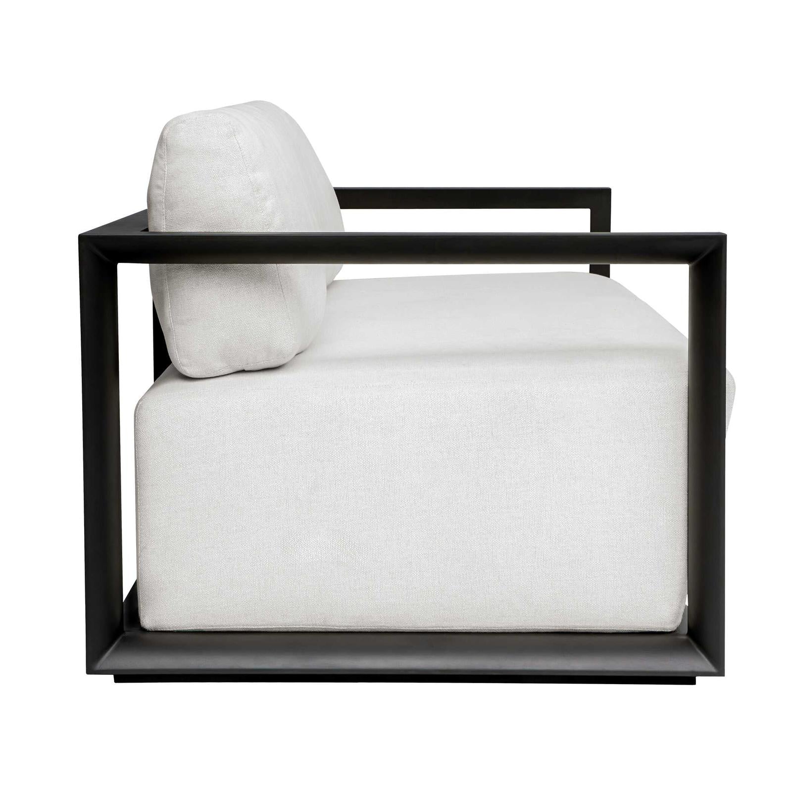 Uttermost Remsen Outdoor Black/Oyster Sofa