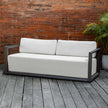Uttermost Remsen Outdoor Black/Oyster Sofa
