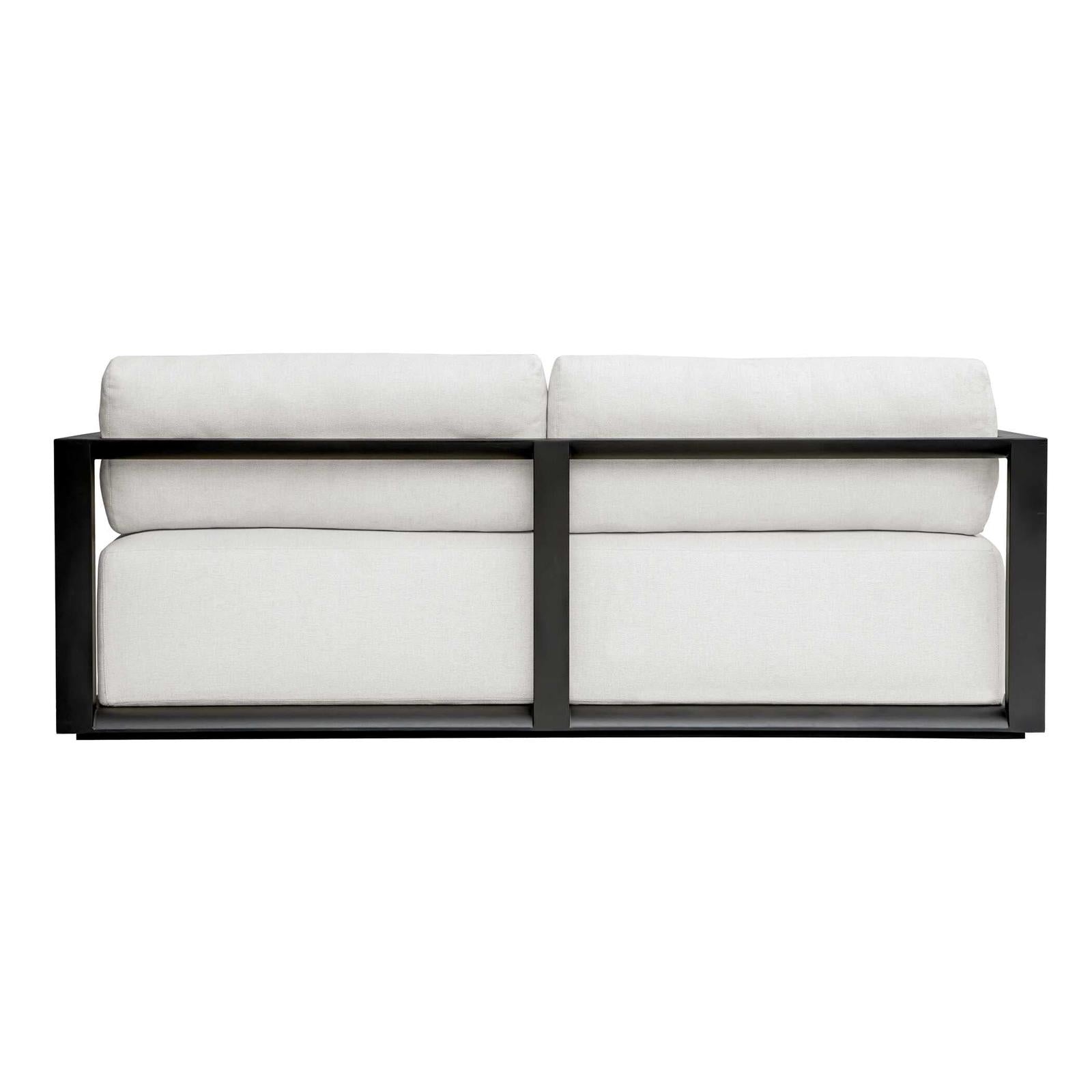 Uttermost Remsen Outdoor Black/Oyster Sofa