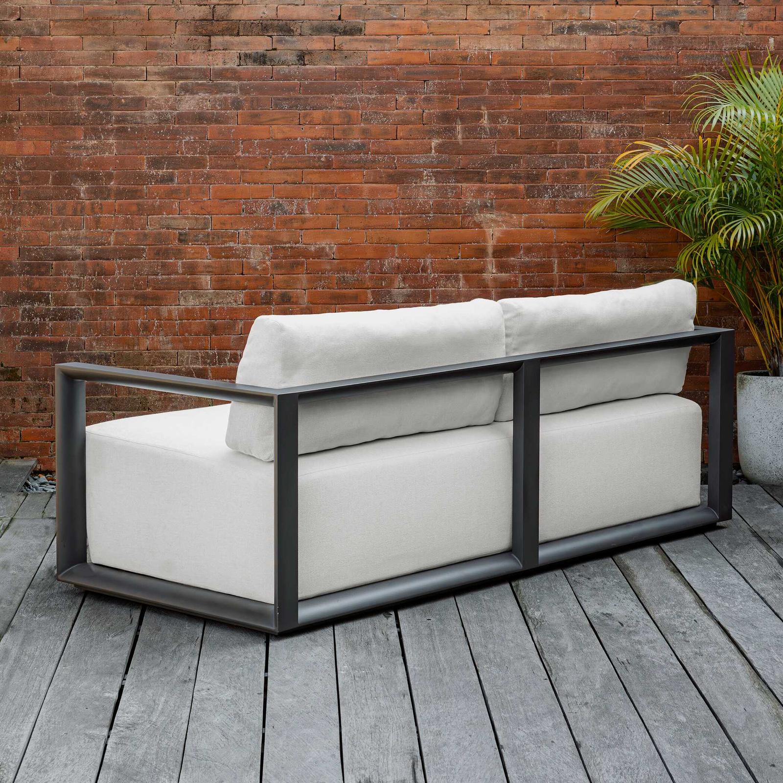 Uttermost Remsen Outdoor Black/Oyster Sofa