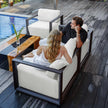 Uttermost Remsen Outdoor Black/Oyster Sofa
