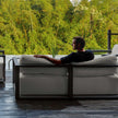 Uttermost Remsen Outdoor Black/Oyster Sofa