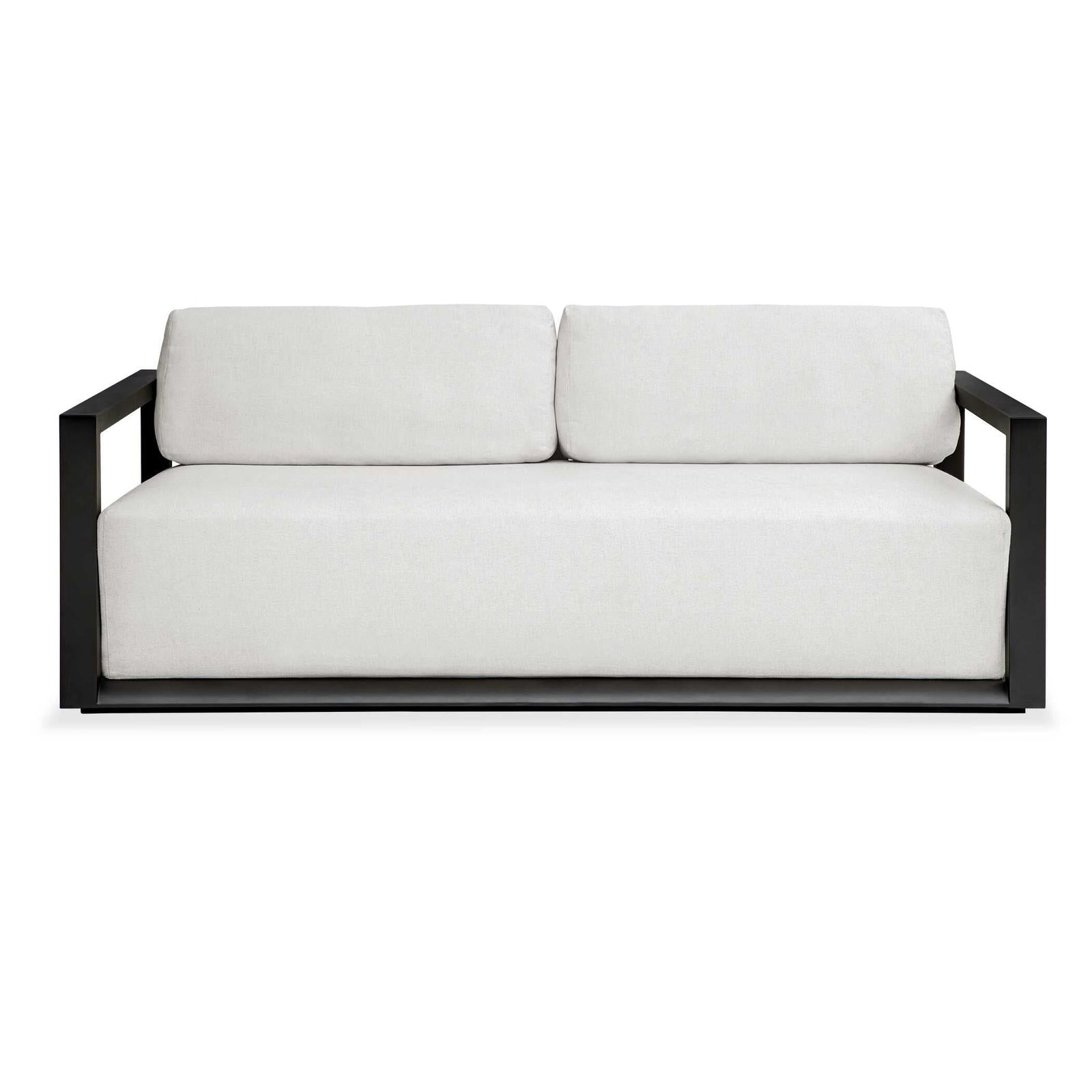 Uttermost Remsen Outdoor Black/Oyster Sofa
