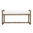 Uttermost Araiza White Fabric Bench