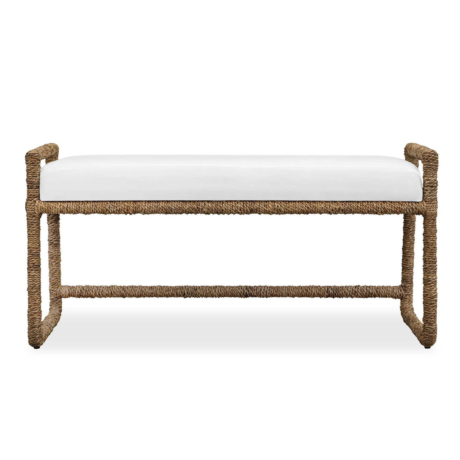 Uttermost Araiza White Fabric Bench