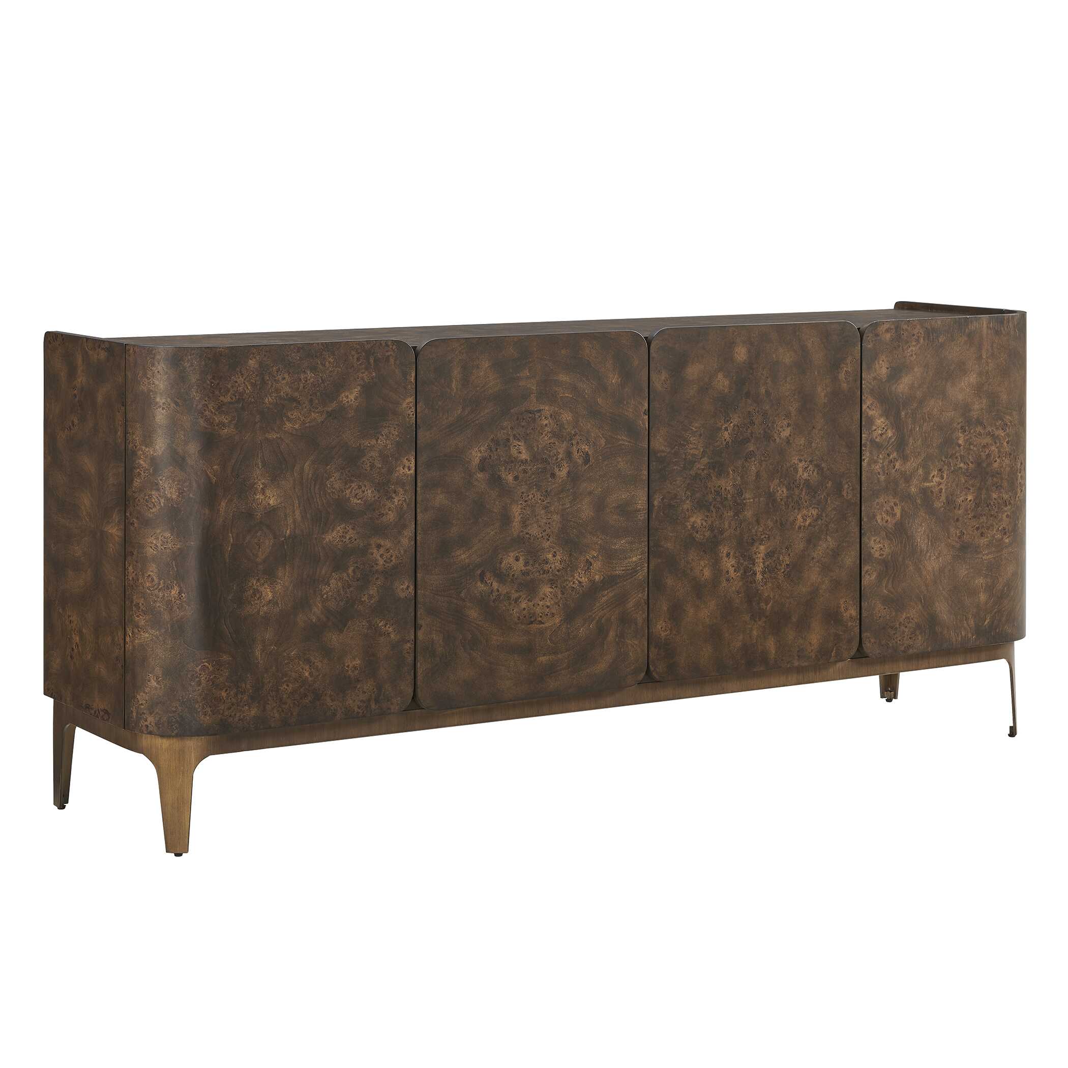 Uttermost Melbourne Mappa Burl 4 Door Cabinet