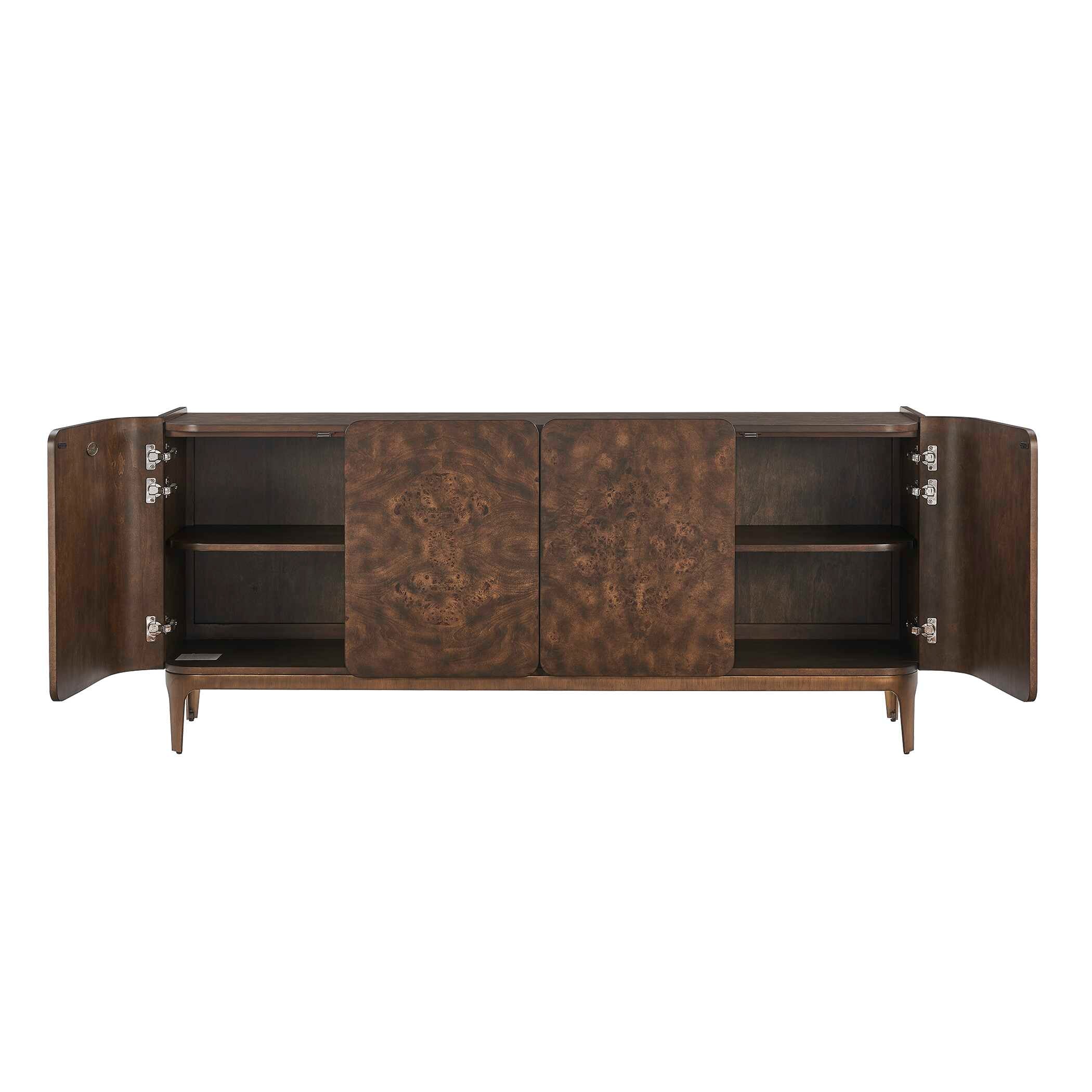Uttermost Melbourne Mappa Burl 4 Door Cabinet
