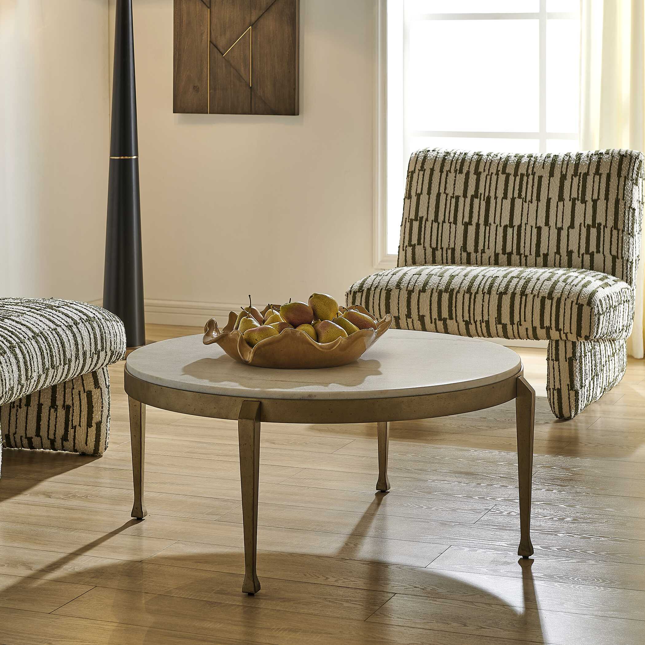 Uttermost Tylan Round Marble Coffee Table