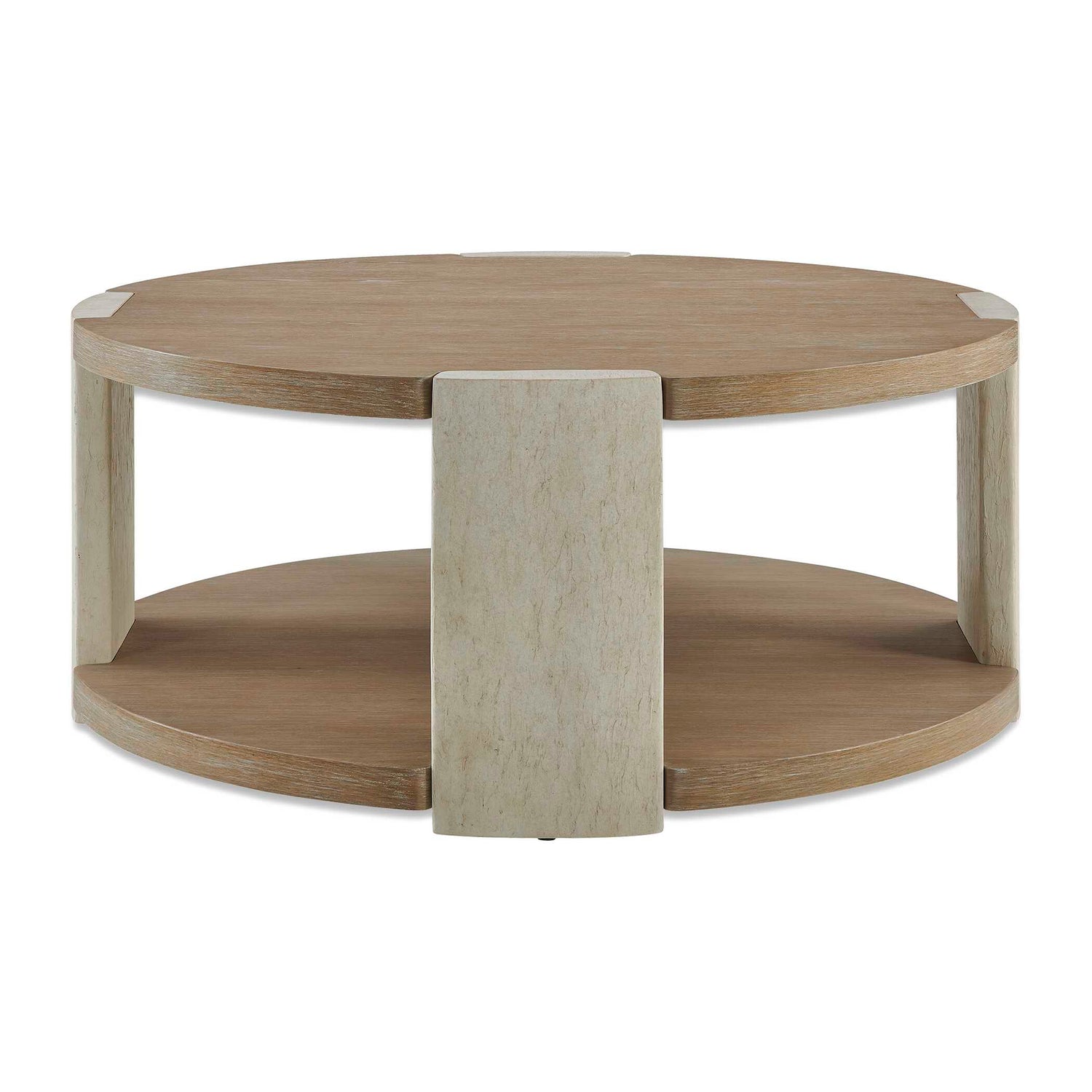 Uttermost Maulet Round Oak Coffee Table